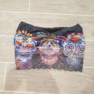 Private Arts Day of the Dead Bandeau Bra